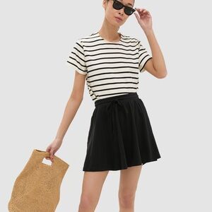 Tuckernuck Black Pique Radley Mini Skirt